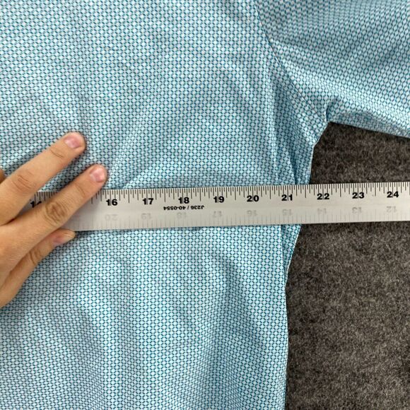 Nick Graham Shirt Men M Medium Blue Geometric Button Up Stretch Modern Fit - Picture 7 of 9